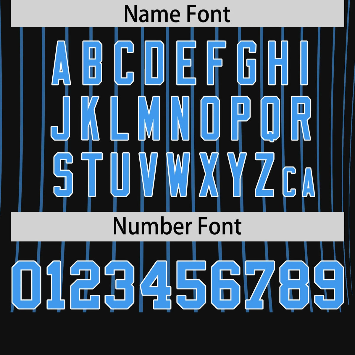 Custom Black Powder Blue-Powder Blue Pinstripe Pattern Design Performance T-Shirt