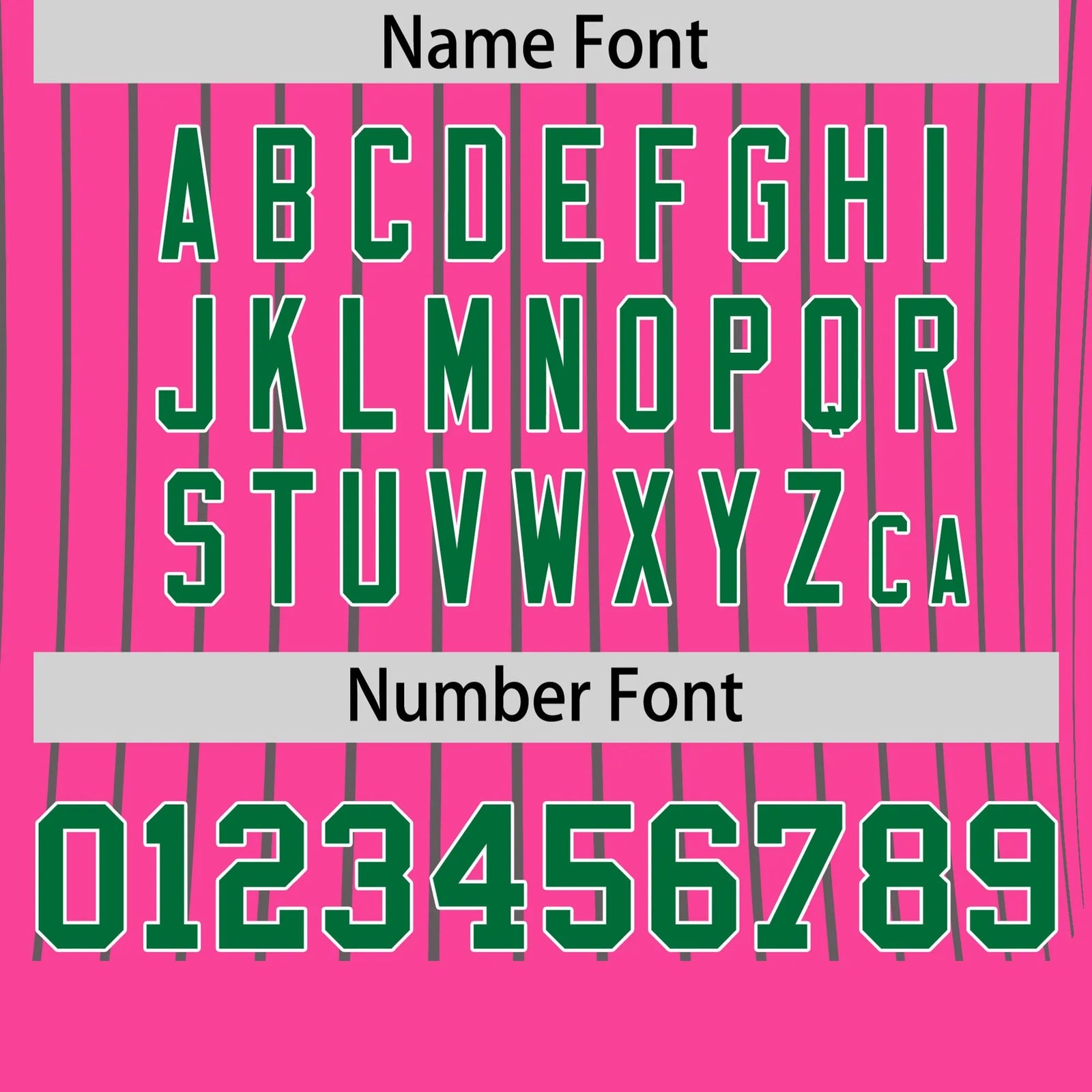 Custom Pink Kelly Green-Kelly Green Pinstripe Pattern Design Performance T-Shirt