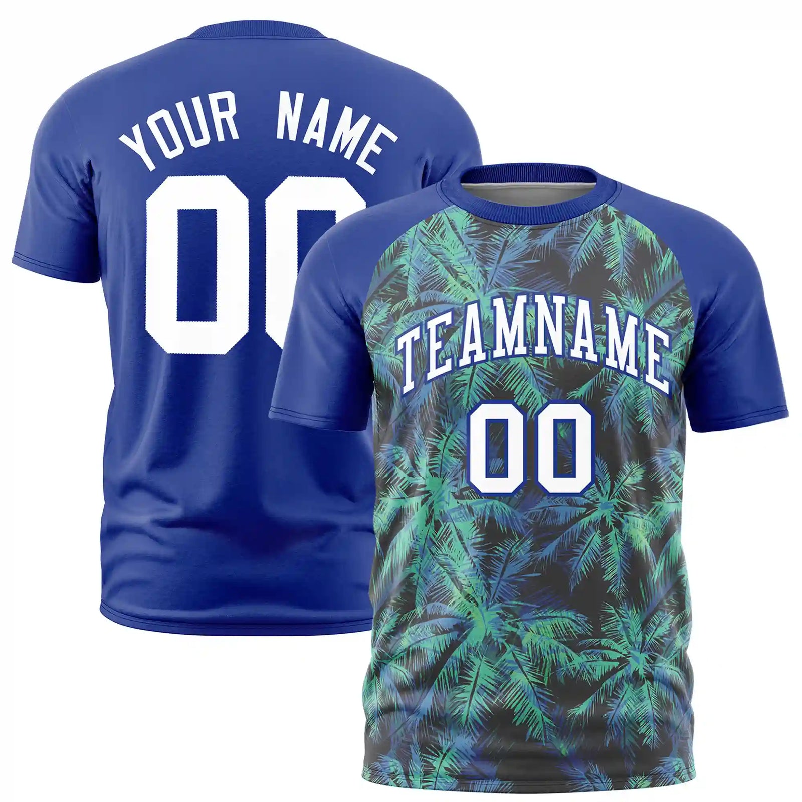 Custom Royal Blue Summer Style  Design  Performance T-Shirt