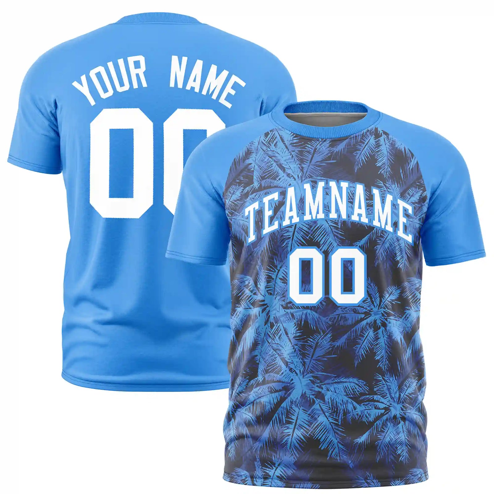 Custom Powder Blue Summer Style  Design  Performance T-Shirt