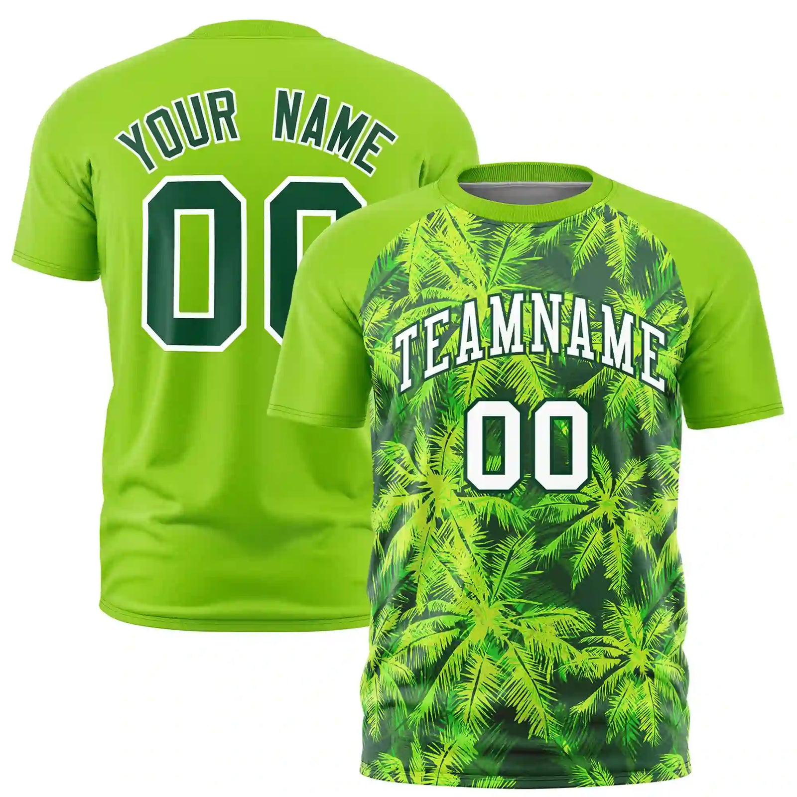 Custom Neon Green Summer Style  Design  Performance T-Shirt