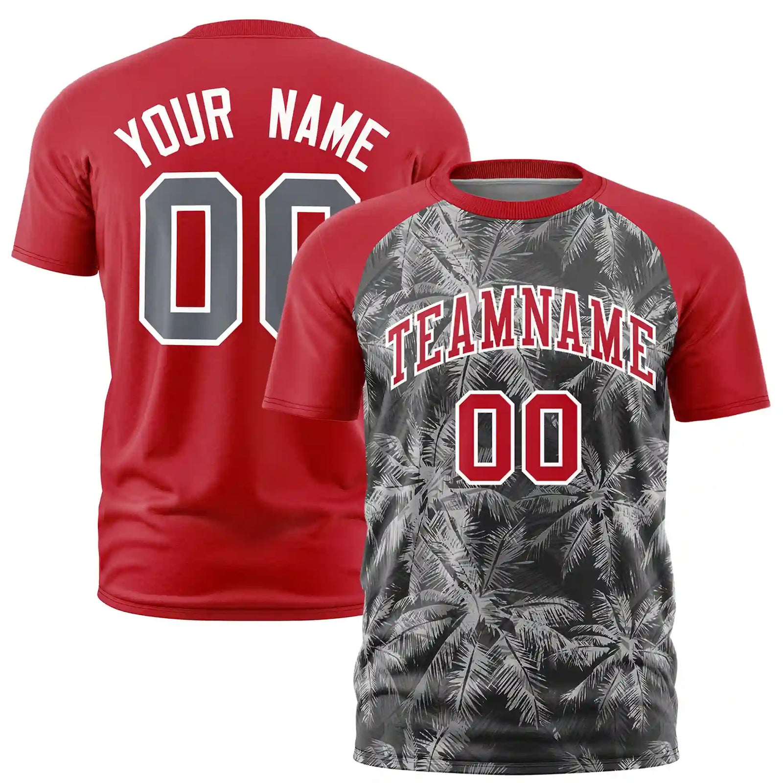 Custom Red Summer Style  Design  Performance T-Shirt