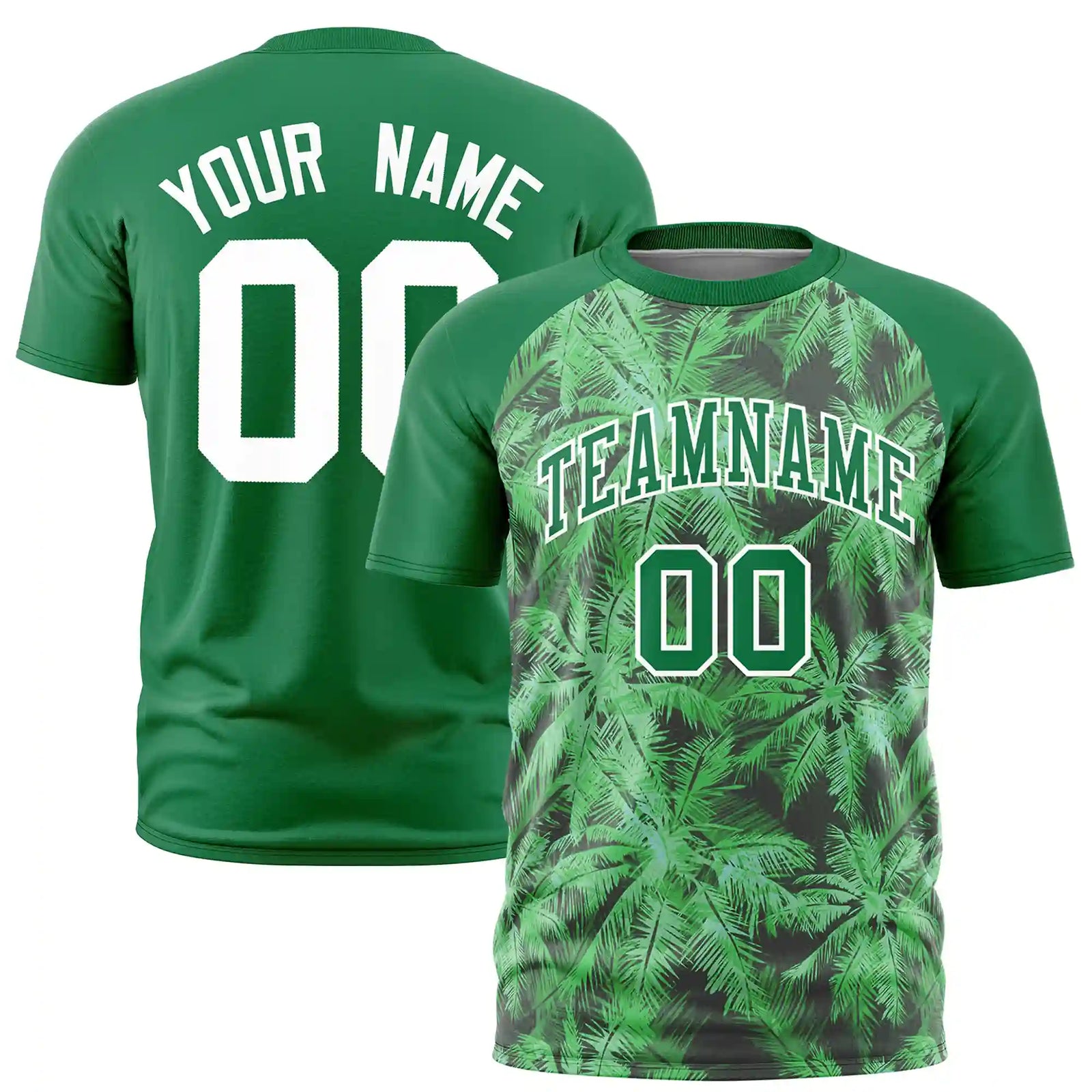 Custom Kelly Green Summer Style  Design  Performance T-Shirt