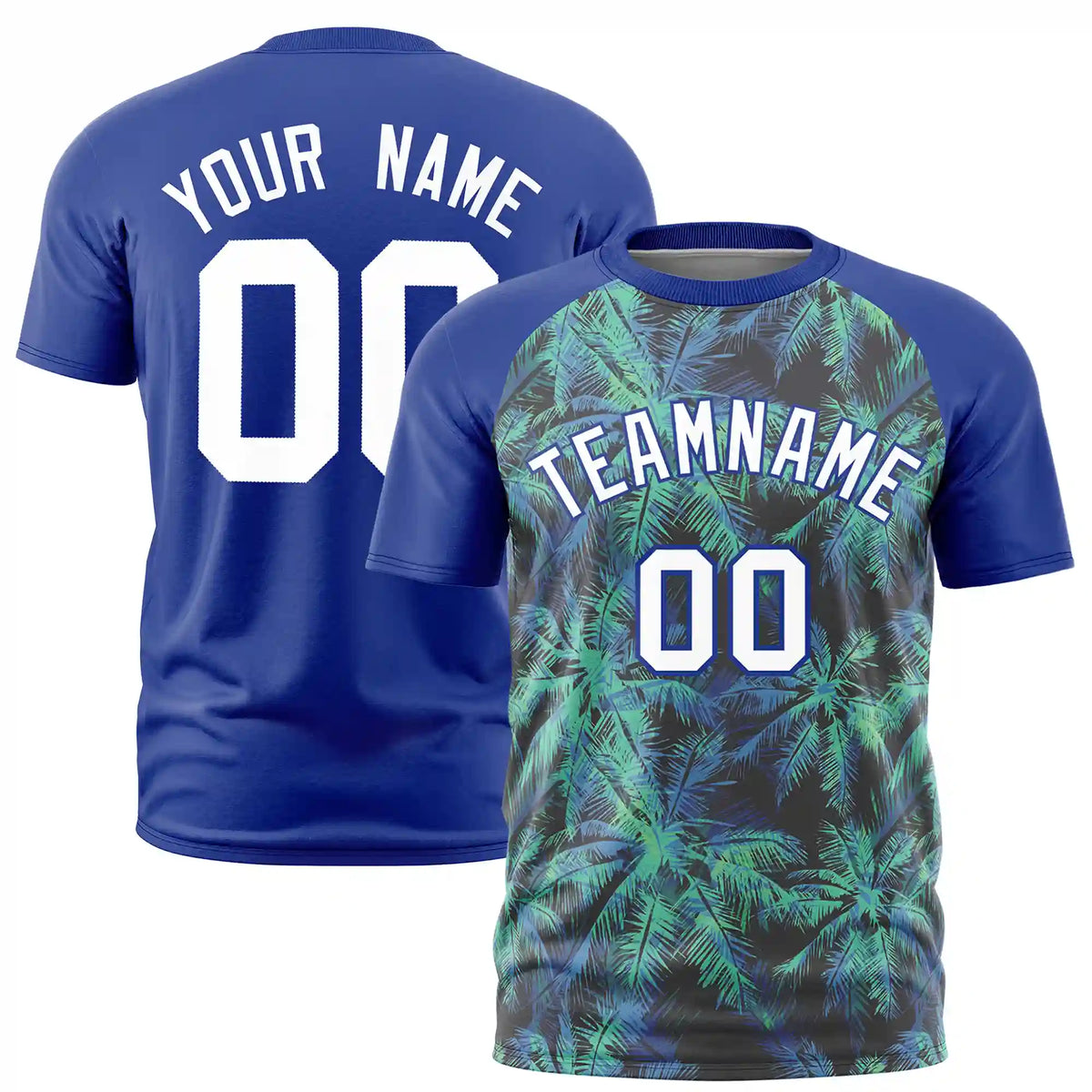 Custom Royal Blue Summer Style  Design  Performance T-Shirt