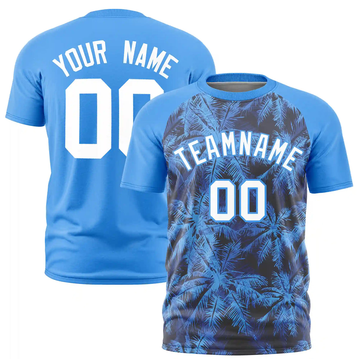 Custom Powder Blue Summer Style  Design  Performance T-Shirt