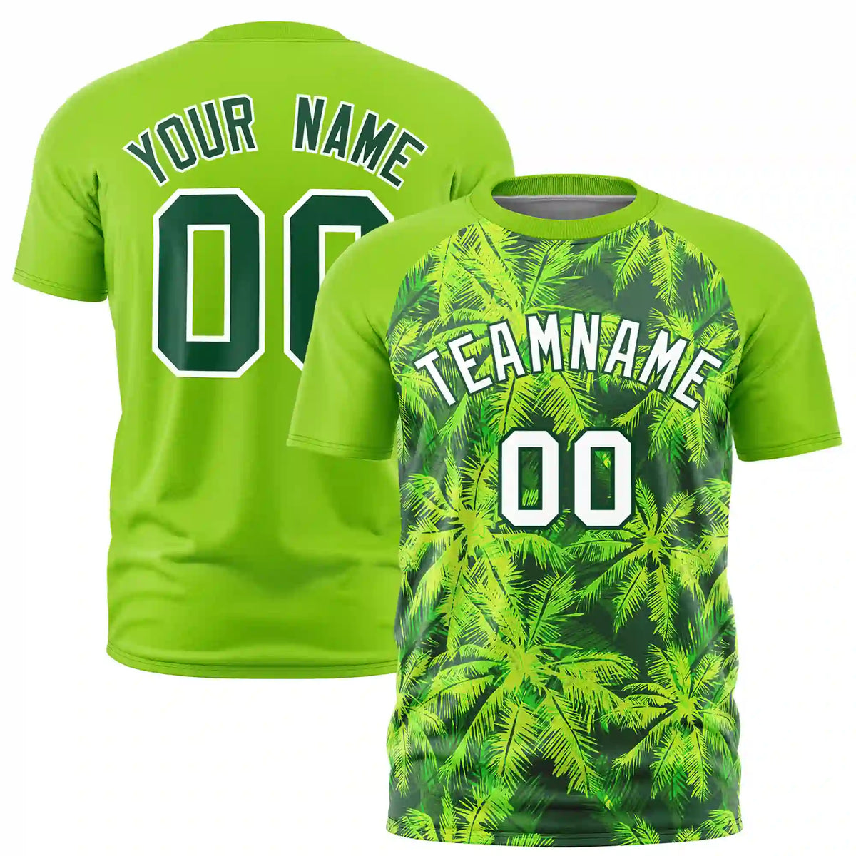 Custom Neon Green Summer Style  Design  Performance T-Shirt