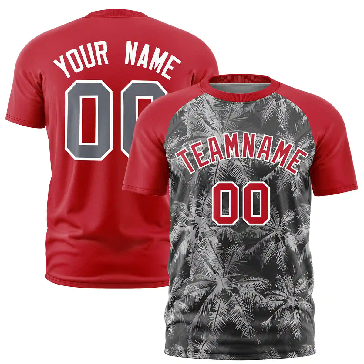 Custom Red Summer Style  Design  Performance T-Shirt