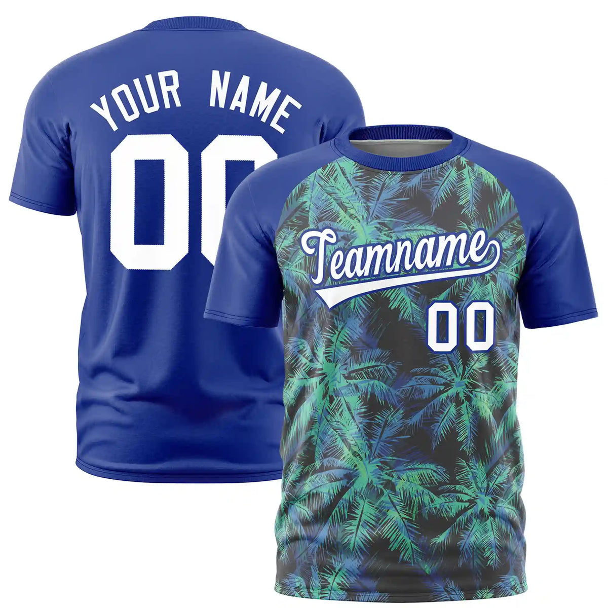 Custom Royal Blue Summer Style  Design  Performance T-Shirt