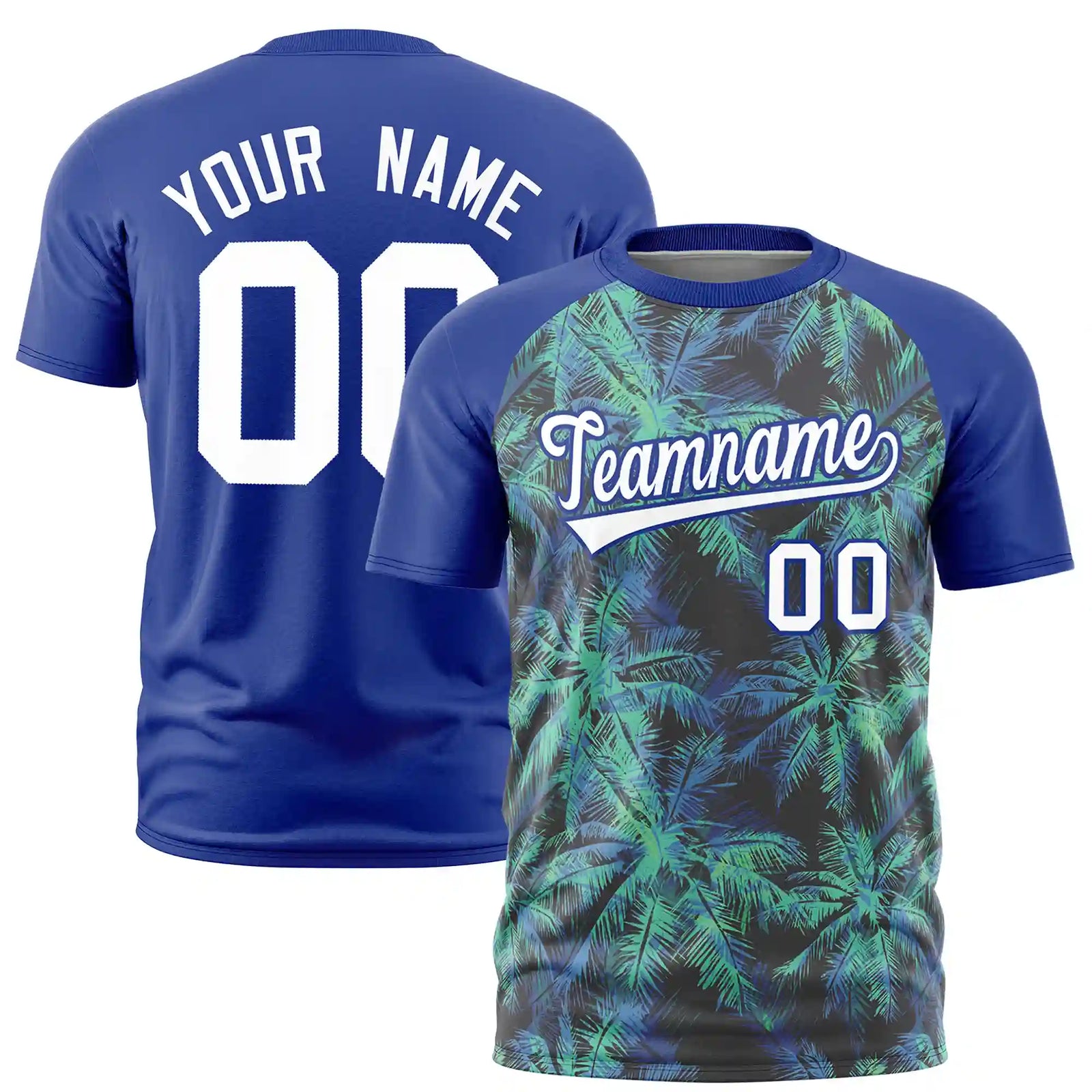 Custom Royal Blue Summer Style  Design  Performance T-Shirt