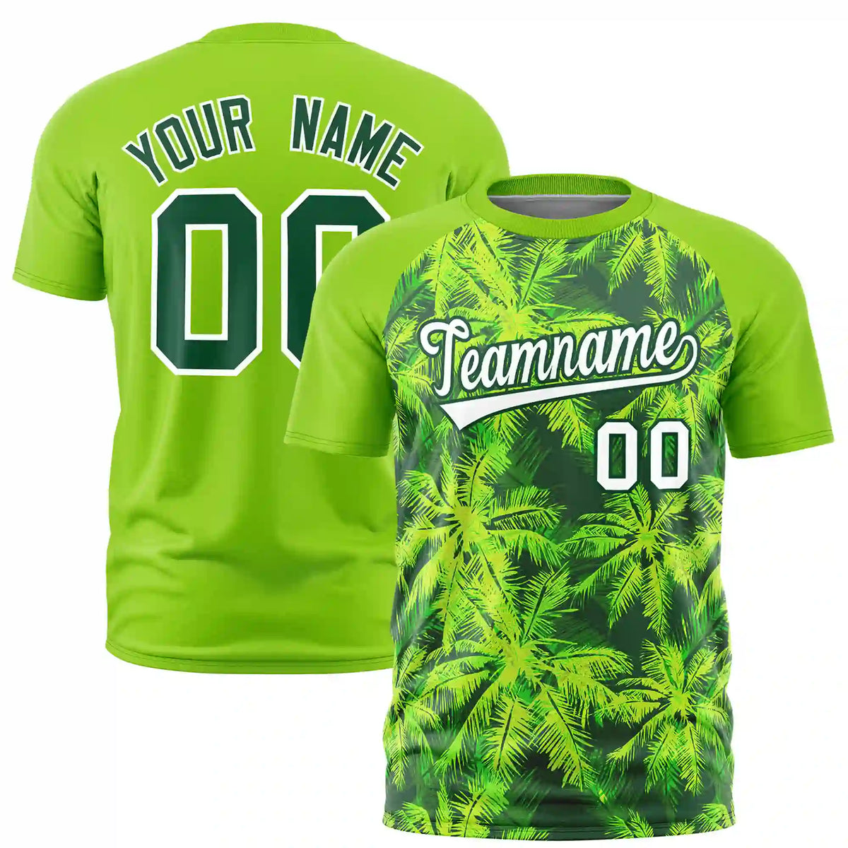 Custom Neon Green Summer Style  Design  Performance T-Shirt