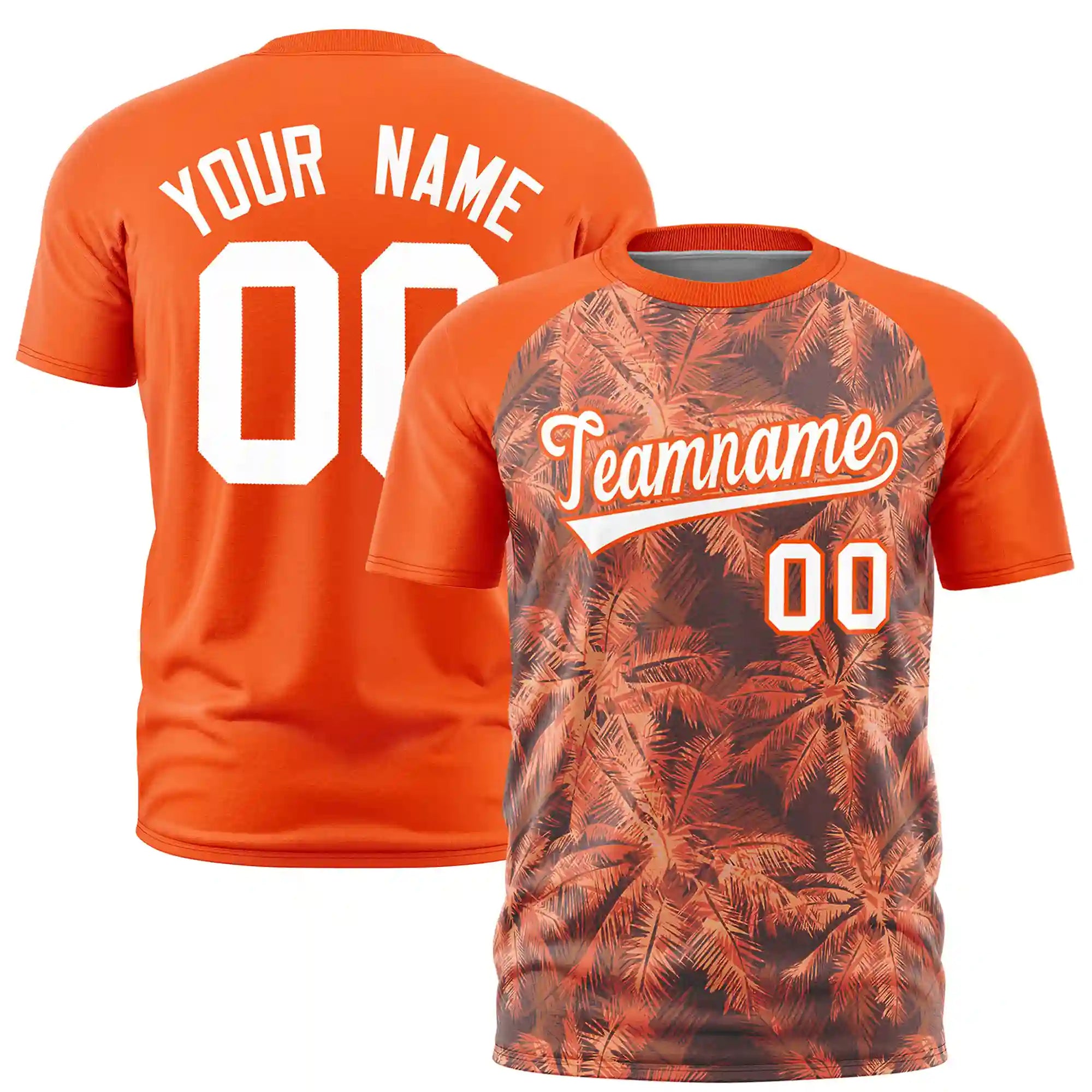 Custom Orange Summer Style  Design  Performance T-Shirt