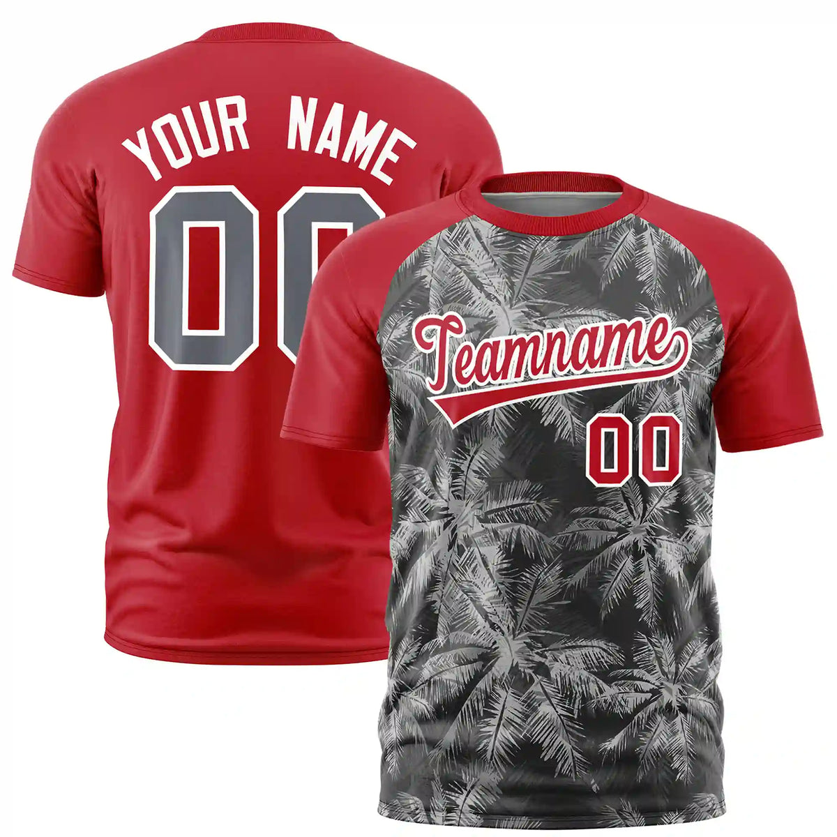 Custom Red Summer Style  Design  Performance T-Shirt