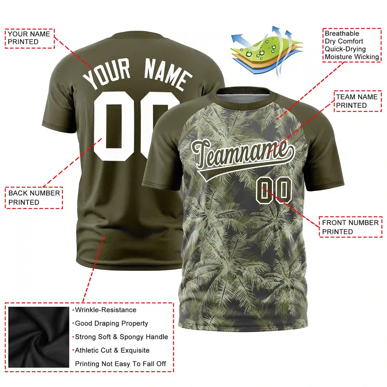 Custom Olive Summer Style  Design  Performance T-Shirt