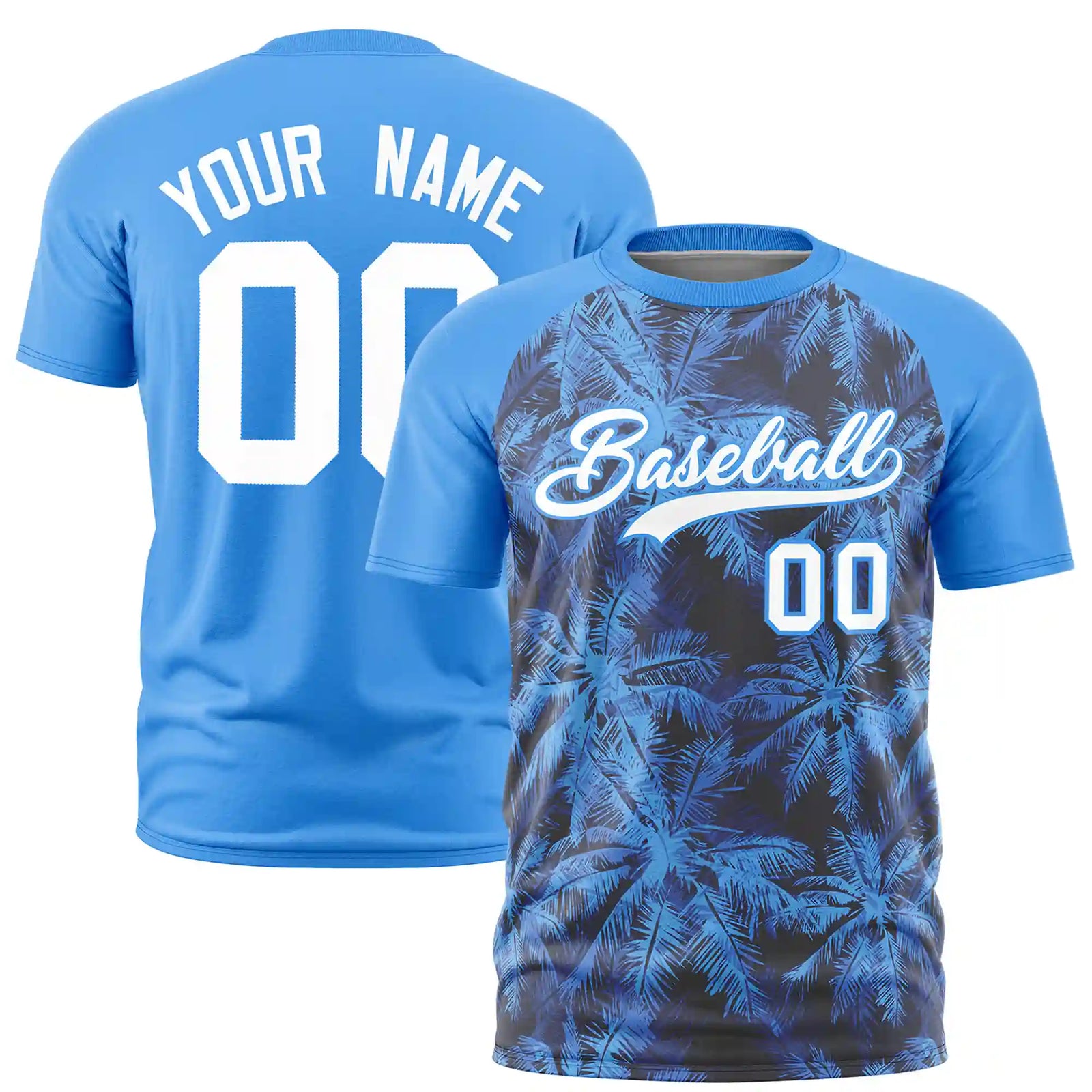 Custom Powder Blue Summer Style  Design  Performance T-Shirt