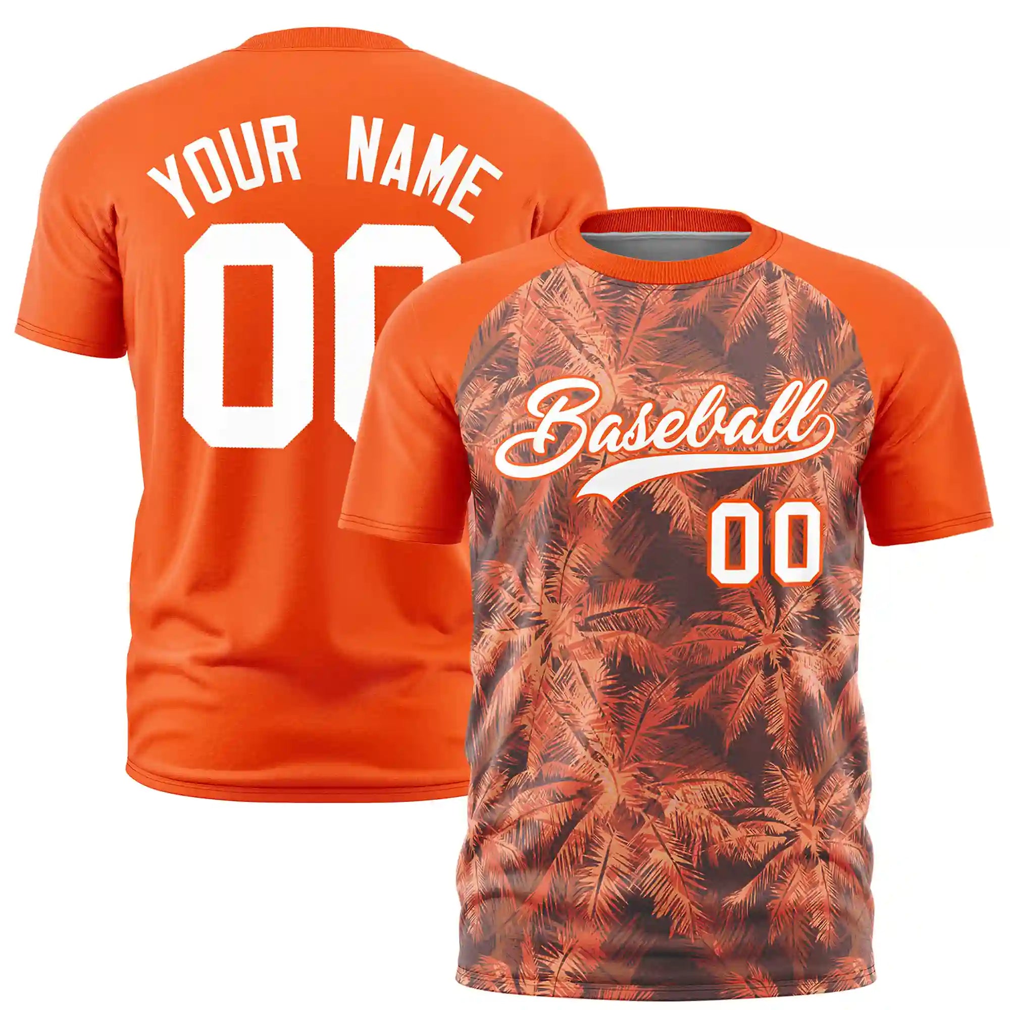 Custom Orange Summer Style  Design  Performance T-Shirt