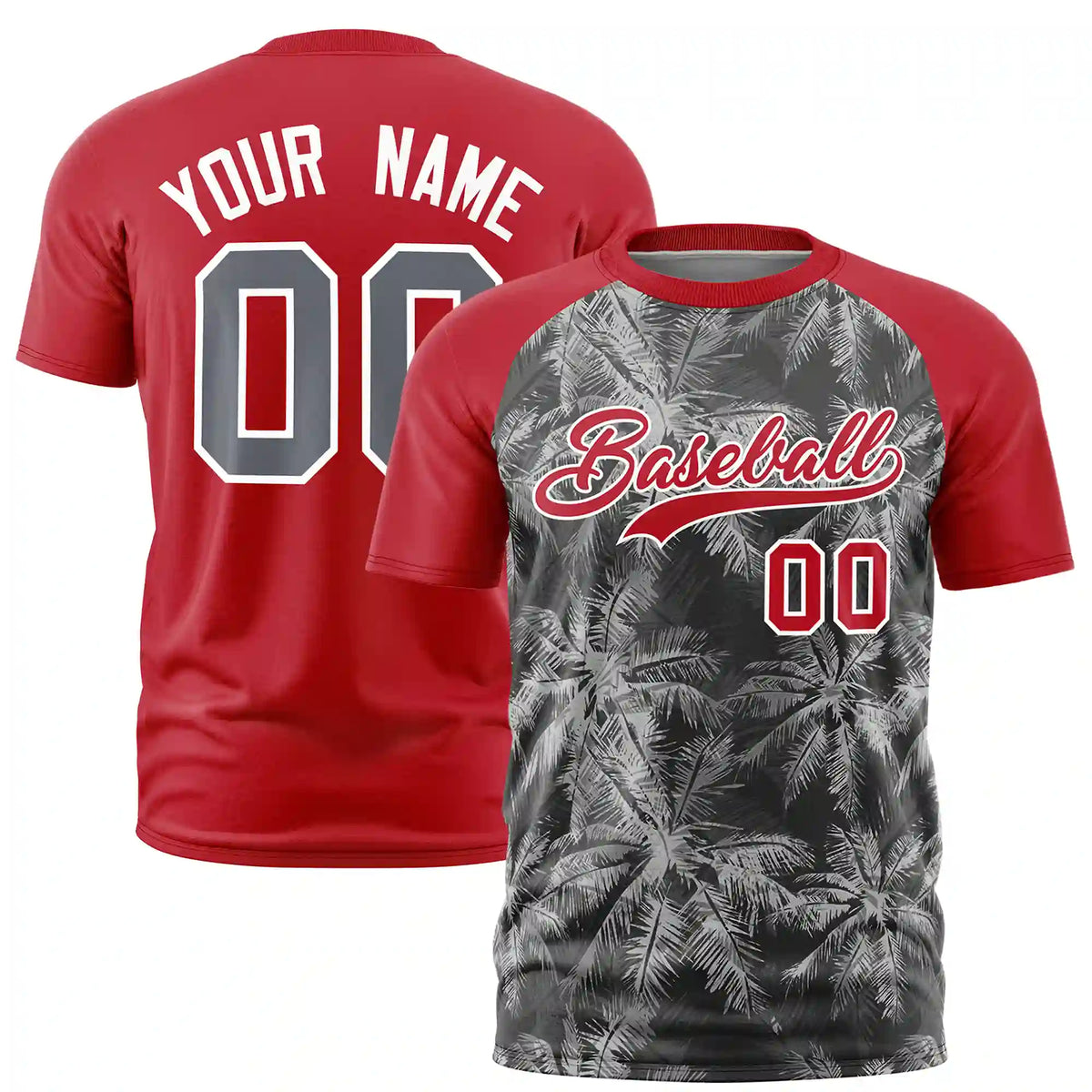 Custom Red Summer Style  Design  Performance T-Shirt