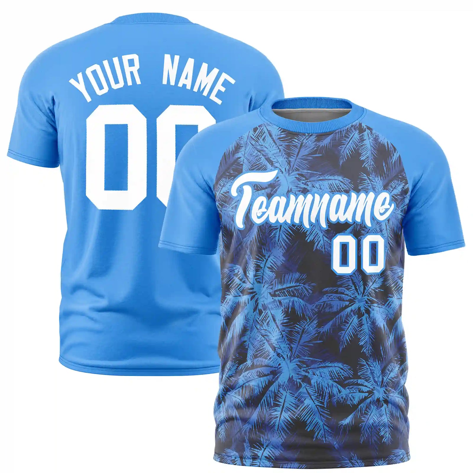 Custom Powder Blue Summer Style  Design  Performance T-Shirt