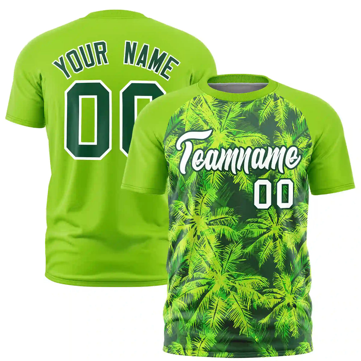 Custom Neon Green Summer Style  Design  Performance T-Shirt
