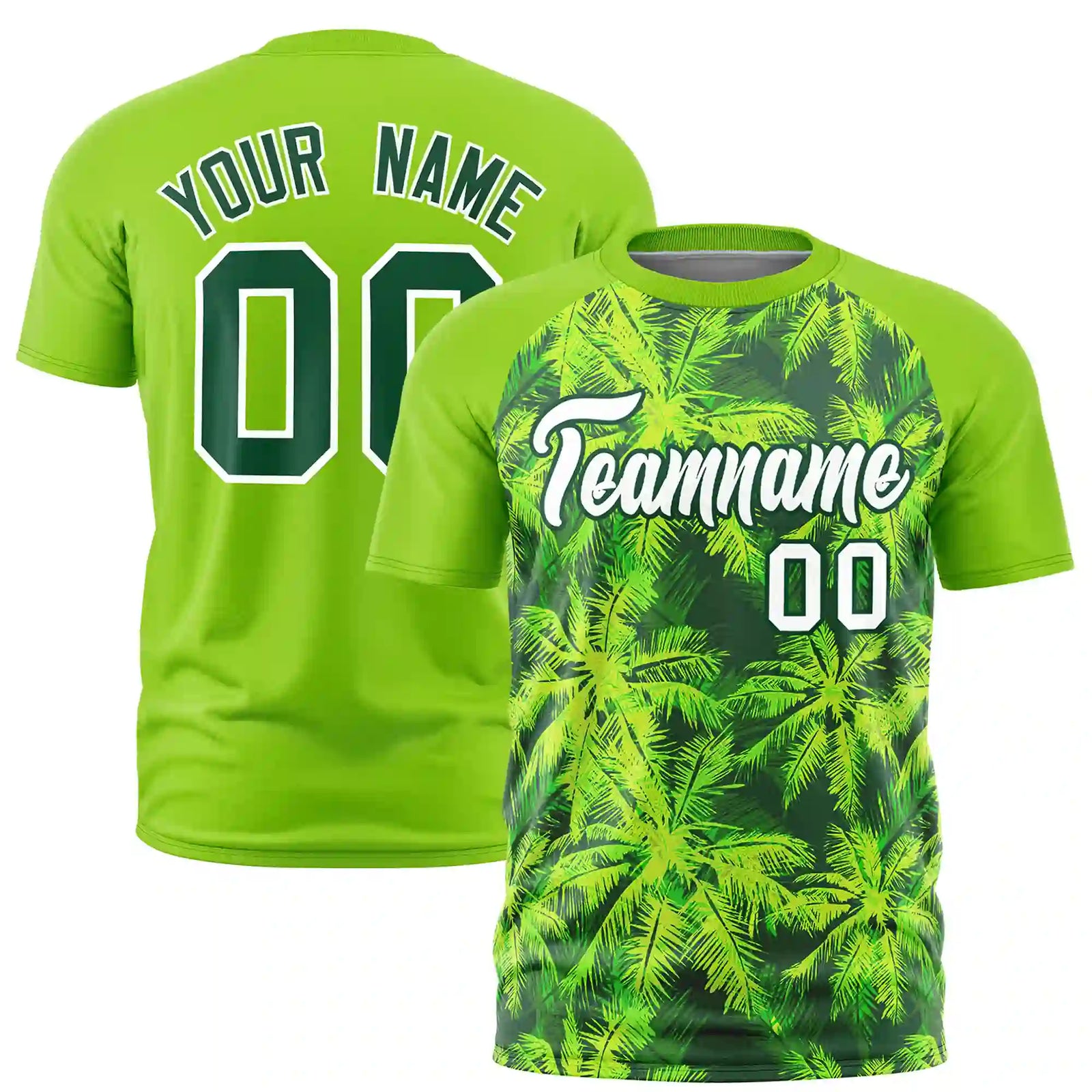 Custom Neon Green Summer Style  Design  Performance T-Shirt