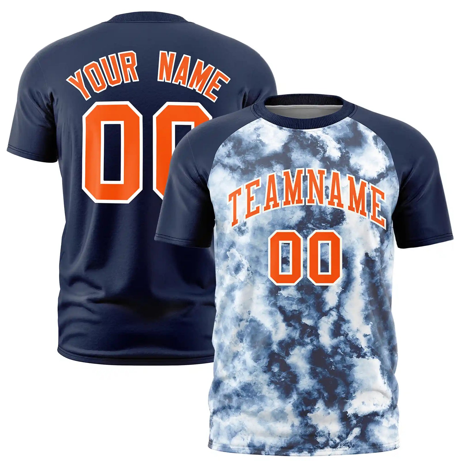 Custom Navy Splash-ink Style  Design  Performance T-Shirt