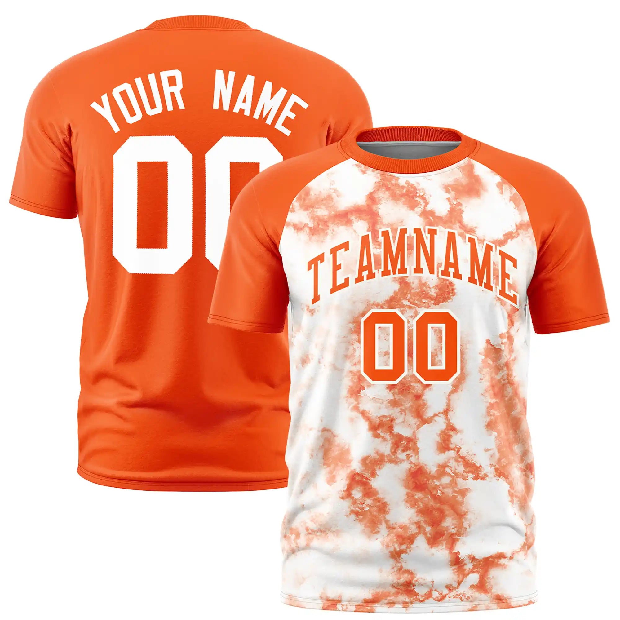 Custom Orange Splash-ink Style  Design  Performance T-Shirt