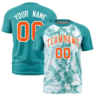 Custom Aqua Splash-ink Style Design Performance T-Shirt - Style 1