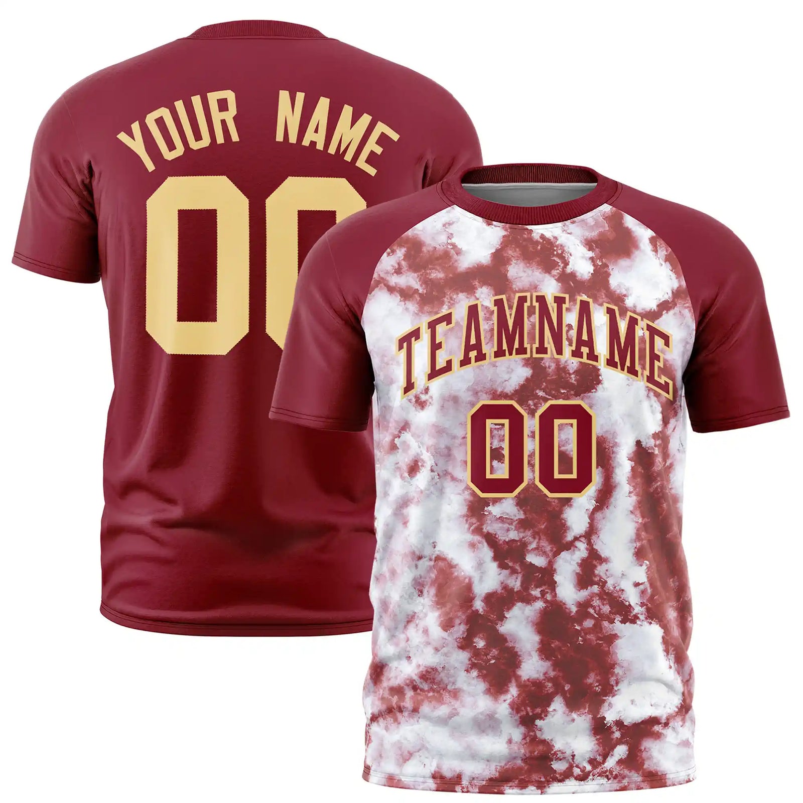 Custom Crimson Splash-ink Style  Design  Performance T-Shirt