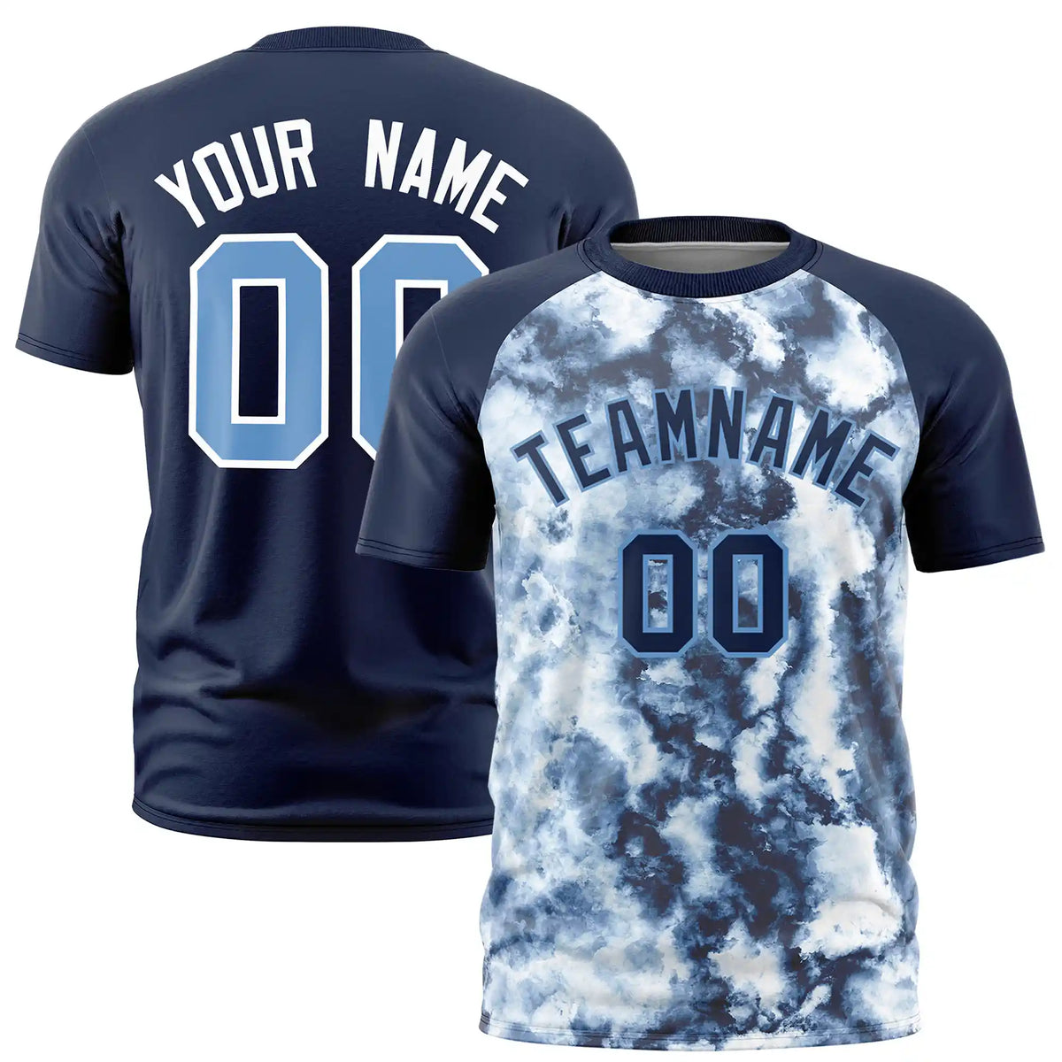 Custom Navy Splash-ink Style  Design  Performance T-Shirt