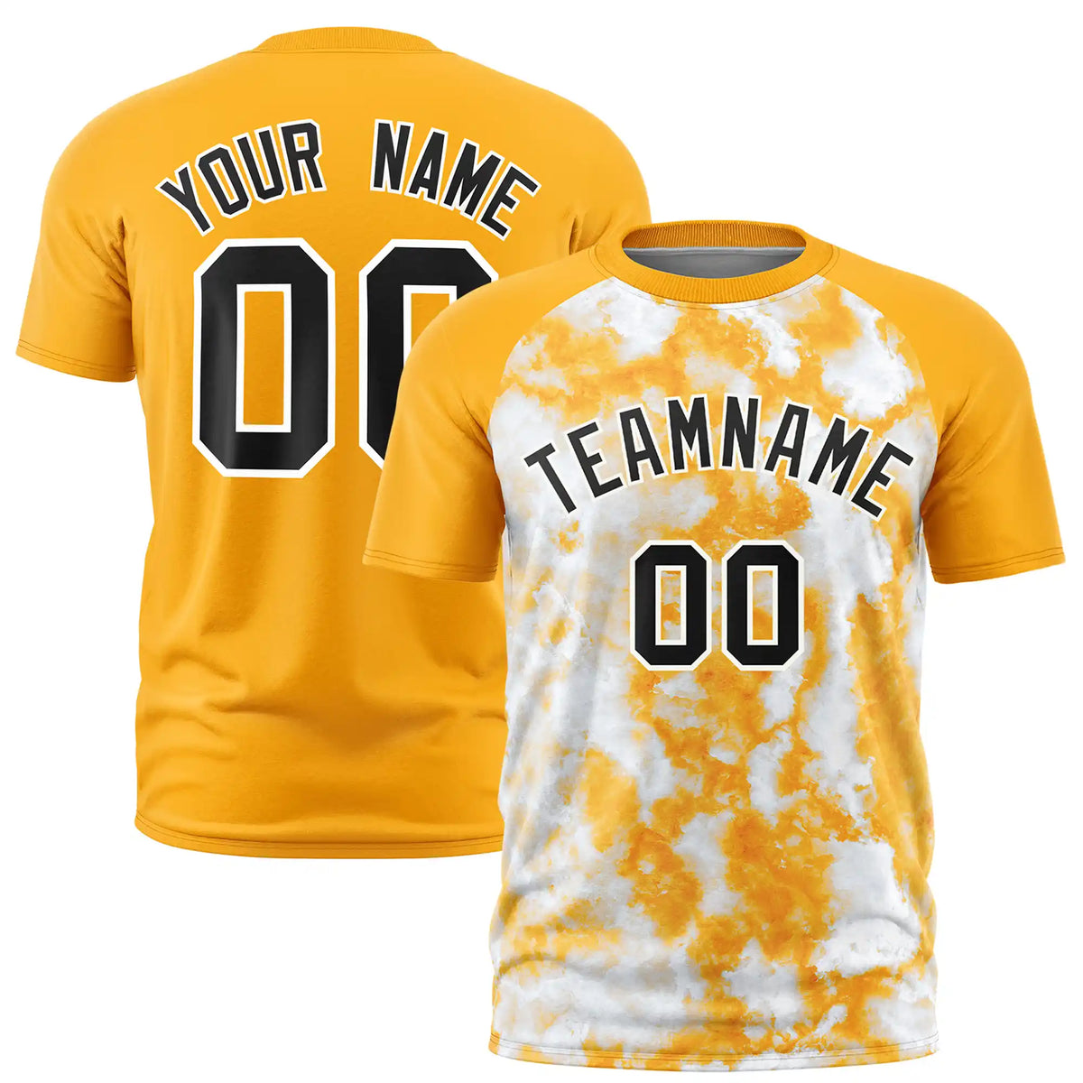 Custom Yellow Splash-ink Style  Design  Performance T-Shirt