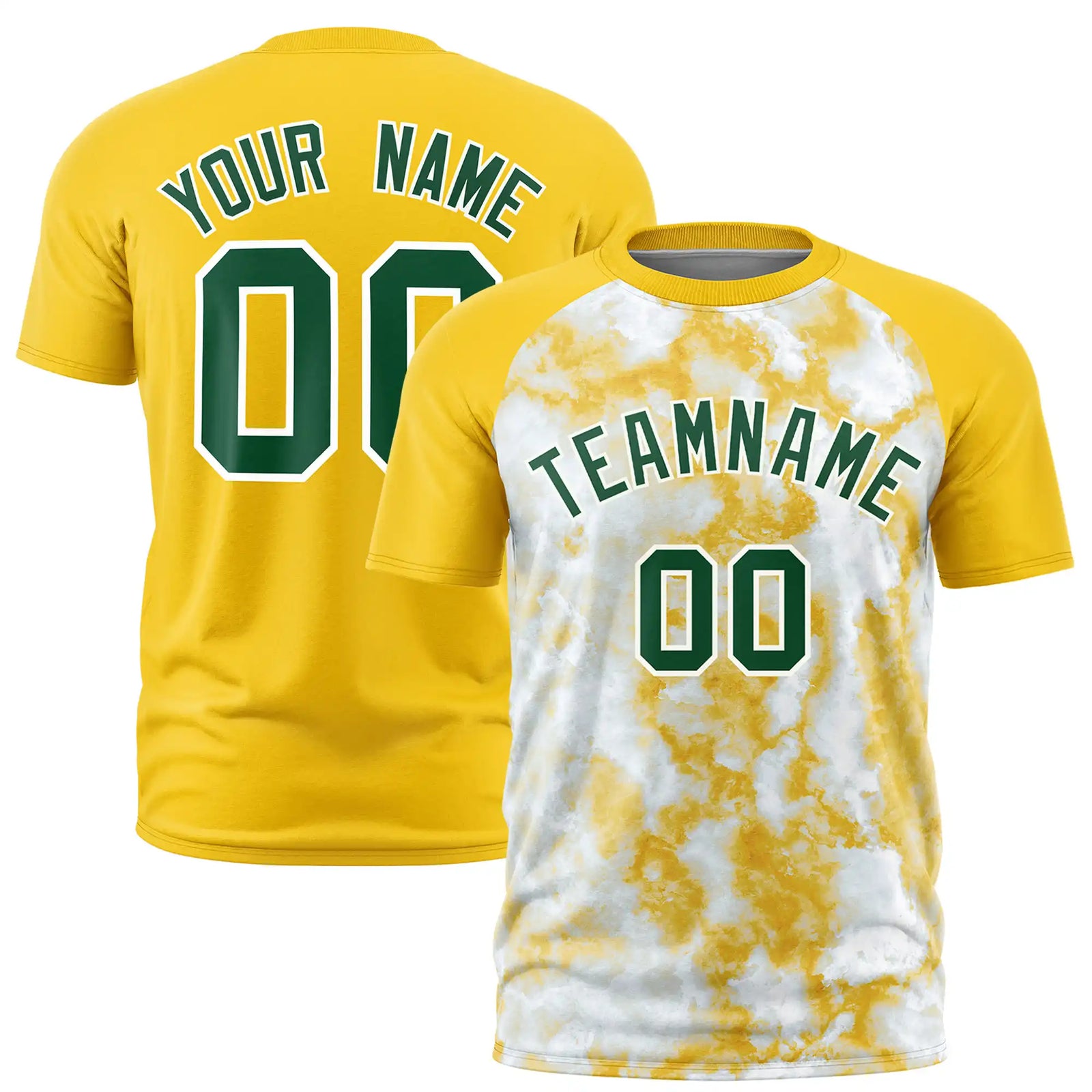 Custom Gold01 Splash-ink Style  Design  Performance T-Shirt