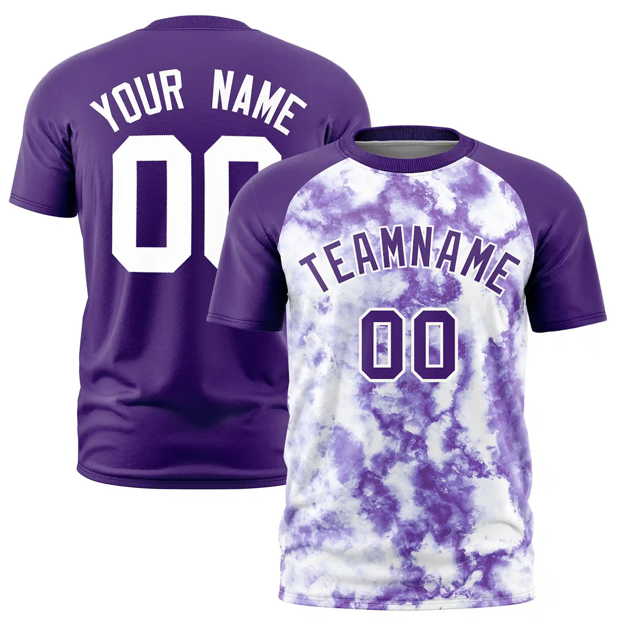 Custom Purple Splash-ink Style  Design  Performance T-Shirt