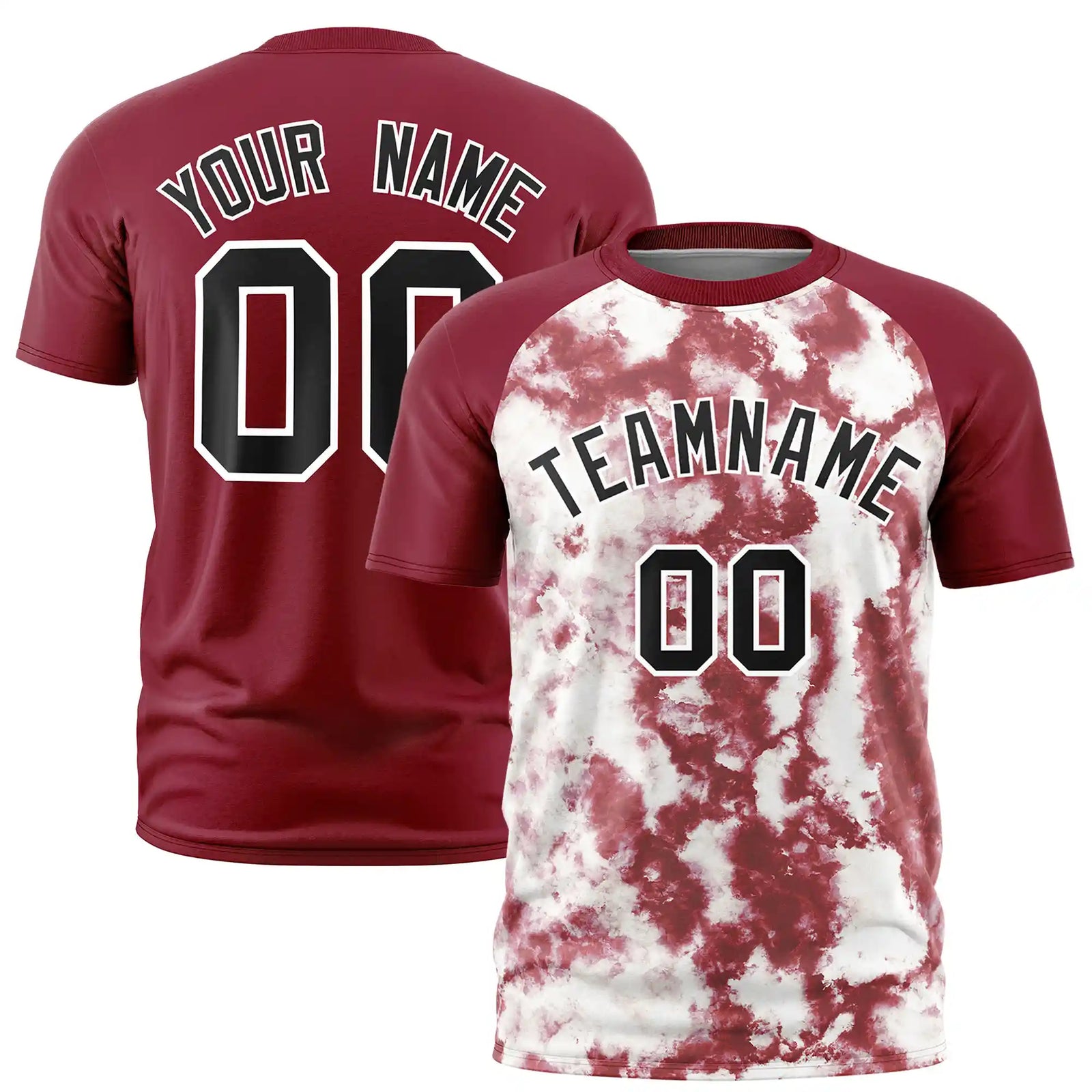 Custom Crimson Splash-ink Style  Design  Performance T-Shirt