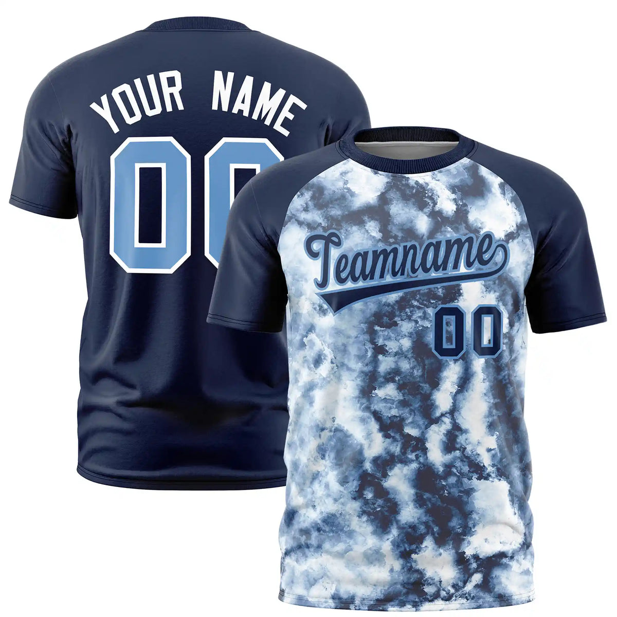 Custom Navy Splash-ink Style  Design  Performance T-Shirt