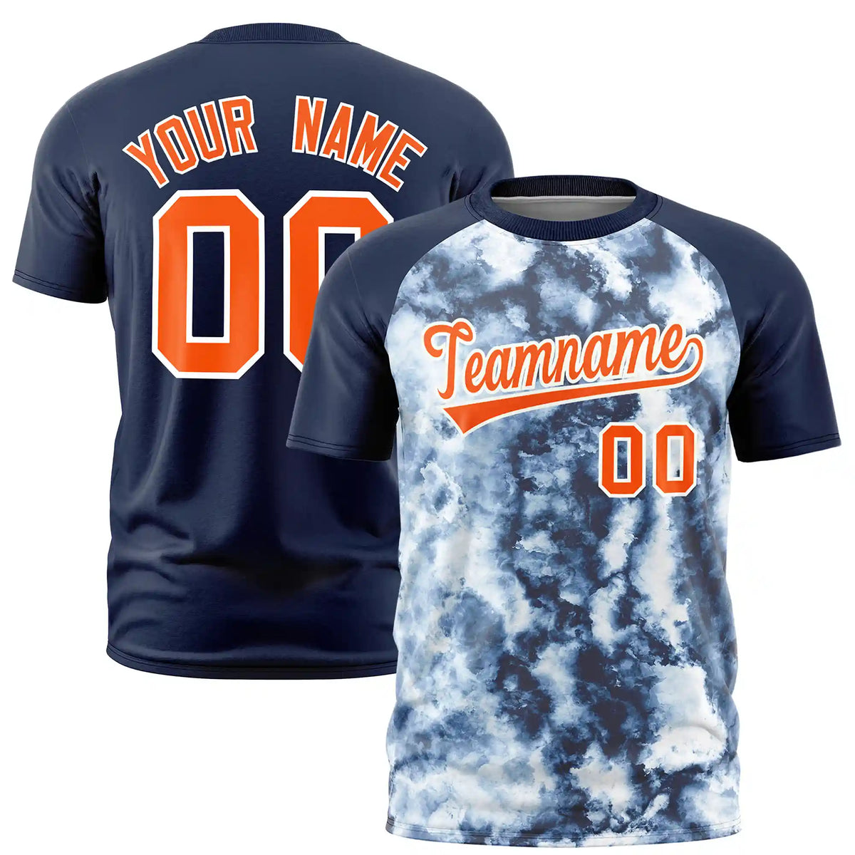 Custom Navy Splash-ink Style  Design  Performance T-Shirt