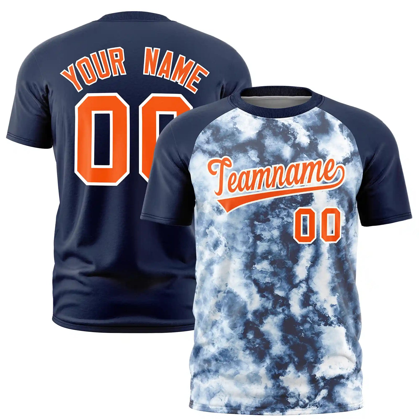 Custom Navy Splash-ink Style  Design  Performance T-Shirt