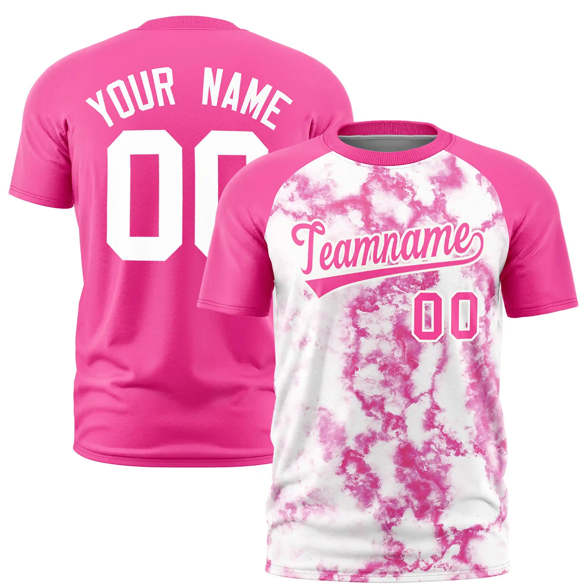 Custom Pink Splash-ink Style  Design  Performance T-Shirt