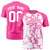 Custom Pink Splash-ink Style  Design  Performance T-Shirt