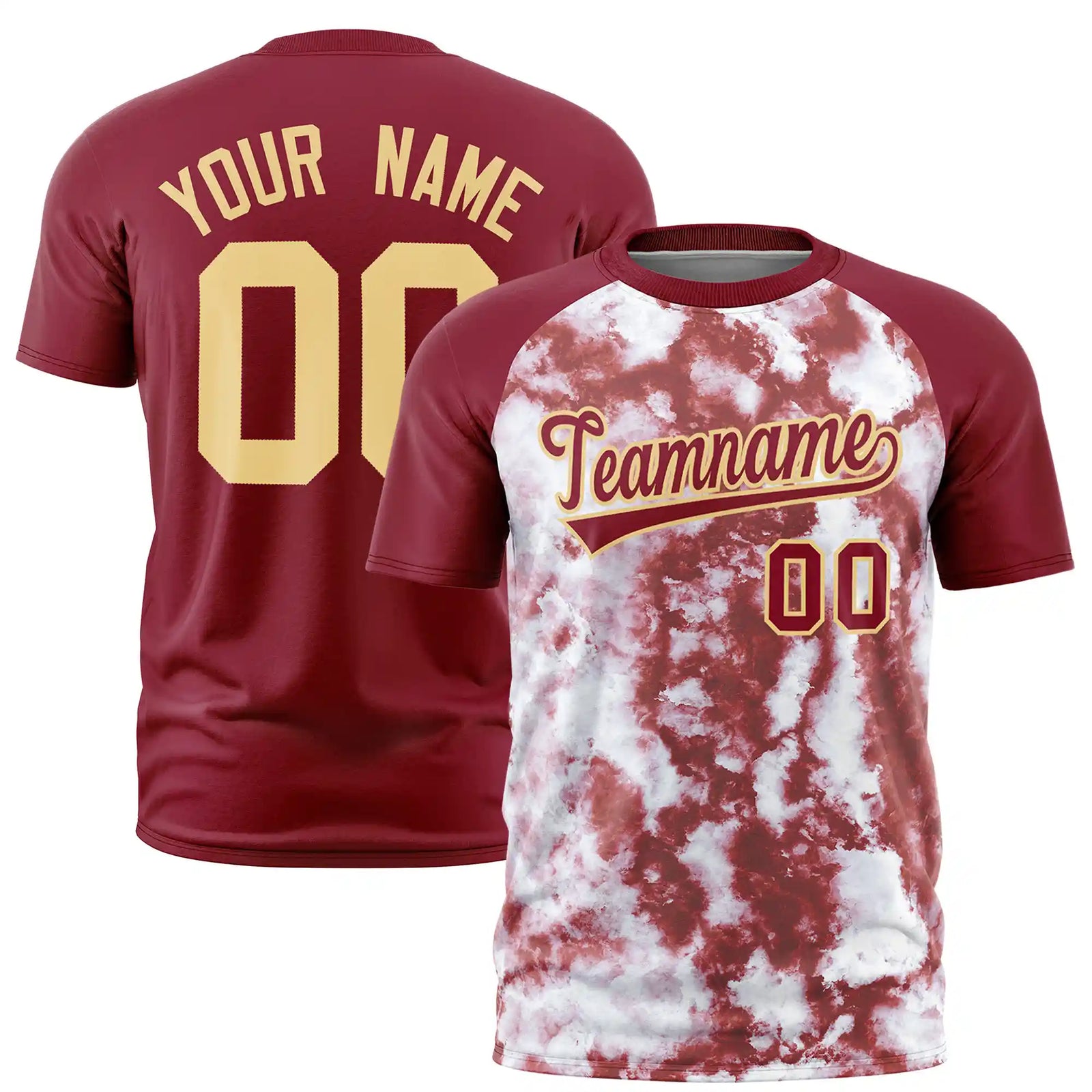 Custom Crimson Splash-ink Style  Design  Performance T-Shirt