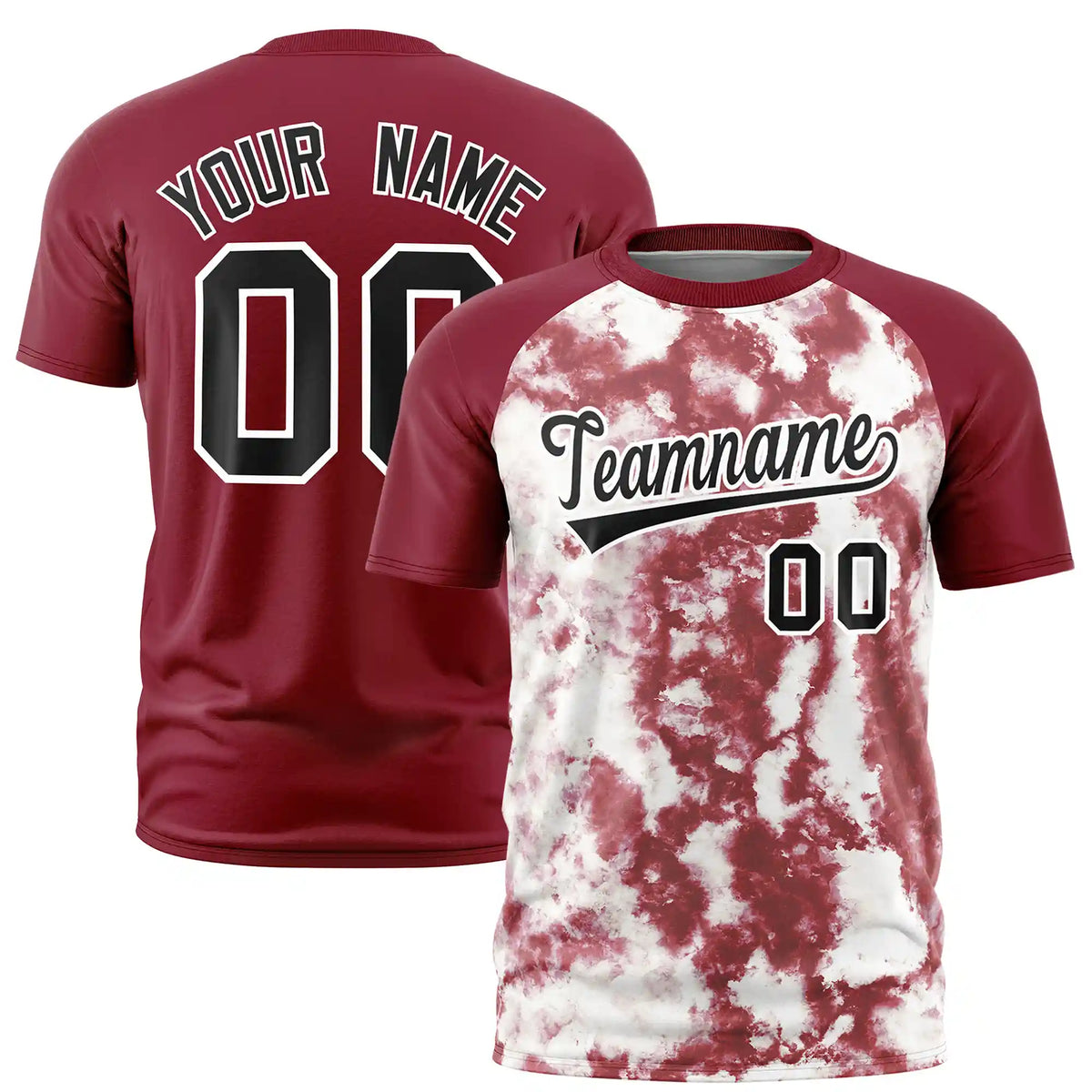 Custom Crimson Splash-ink Style  Design  Performance T-Shirt