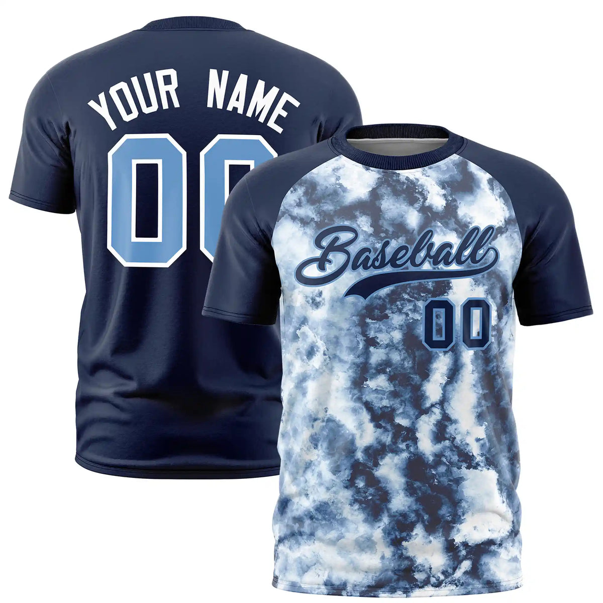 Custom Navy Splash-ink Style  Design  Performance T-Shirt