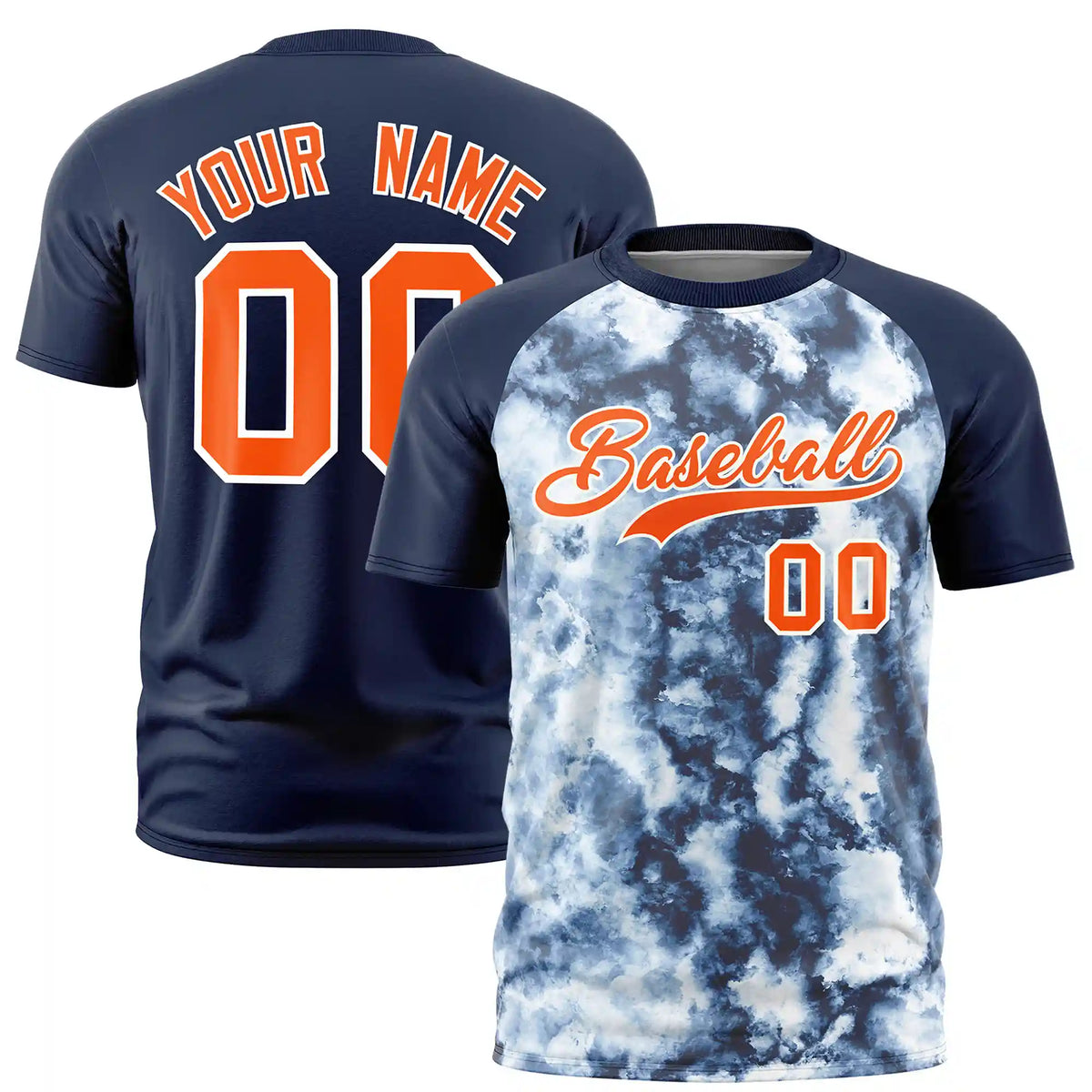 Custom Navy Splash-ink Style  Design  Performance T-Shirt