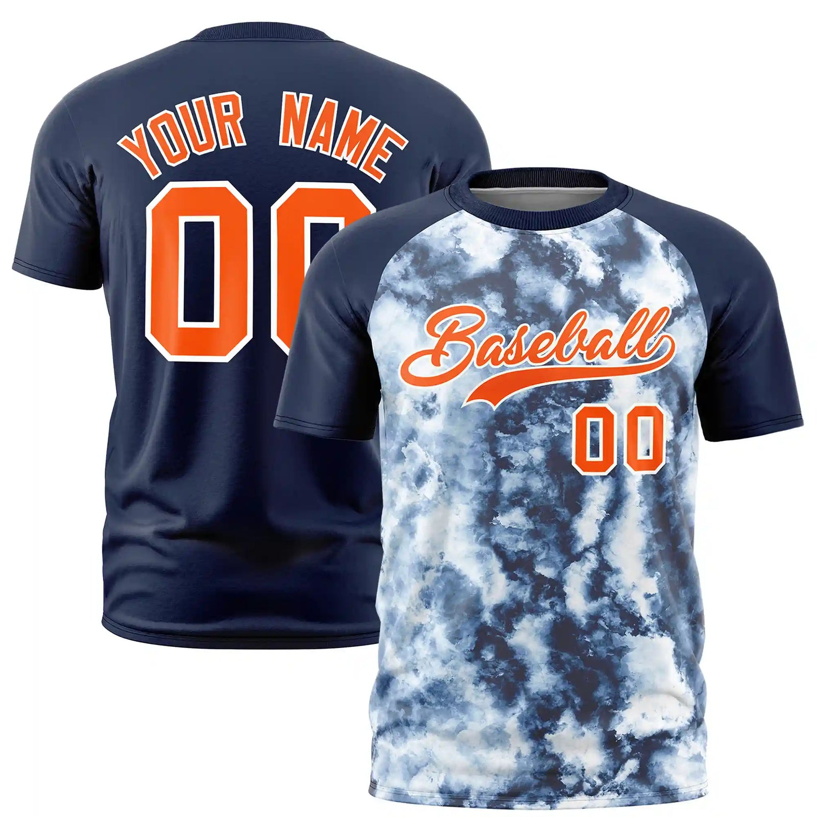 Custom Navy Splash-ink Style  Design  Performance T-Shirt