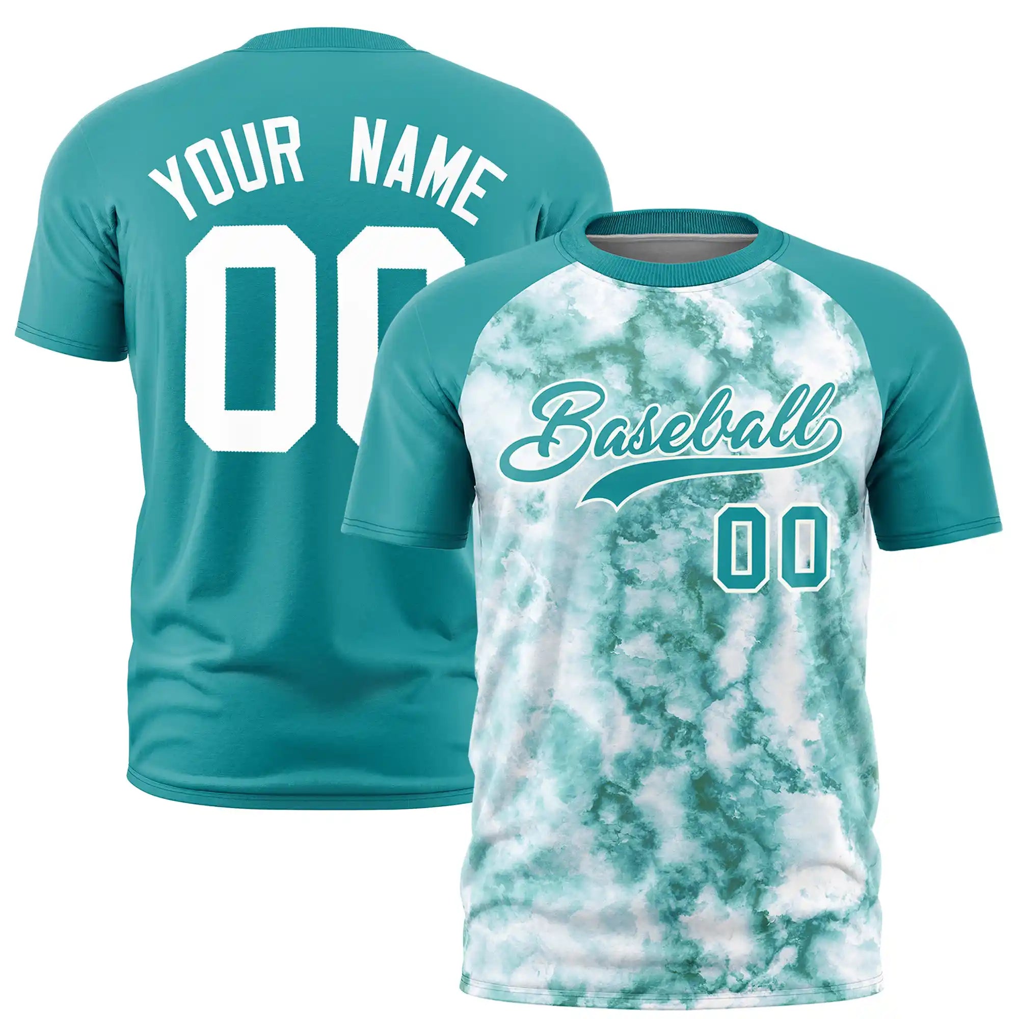 Custom Aqua Splash-ink Style  Design  Performance T-Shirt