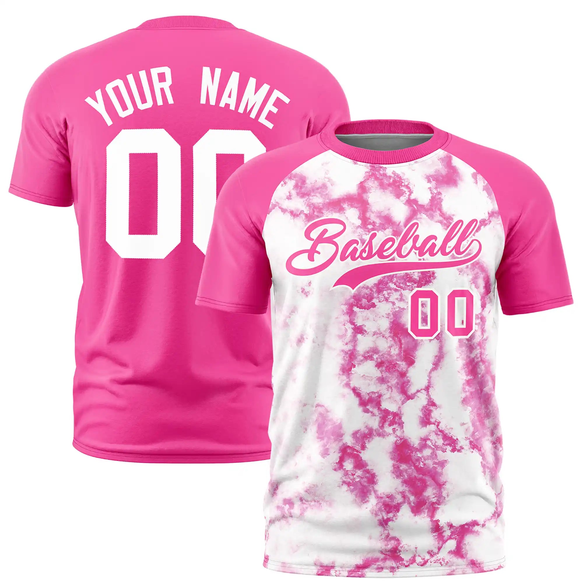 Custom Pink Splash-ink Style  Design  Performance T-Shirt