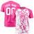 Custom Pink Splash-ink Style  Design  Performance T-Shirt