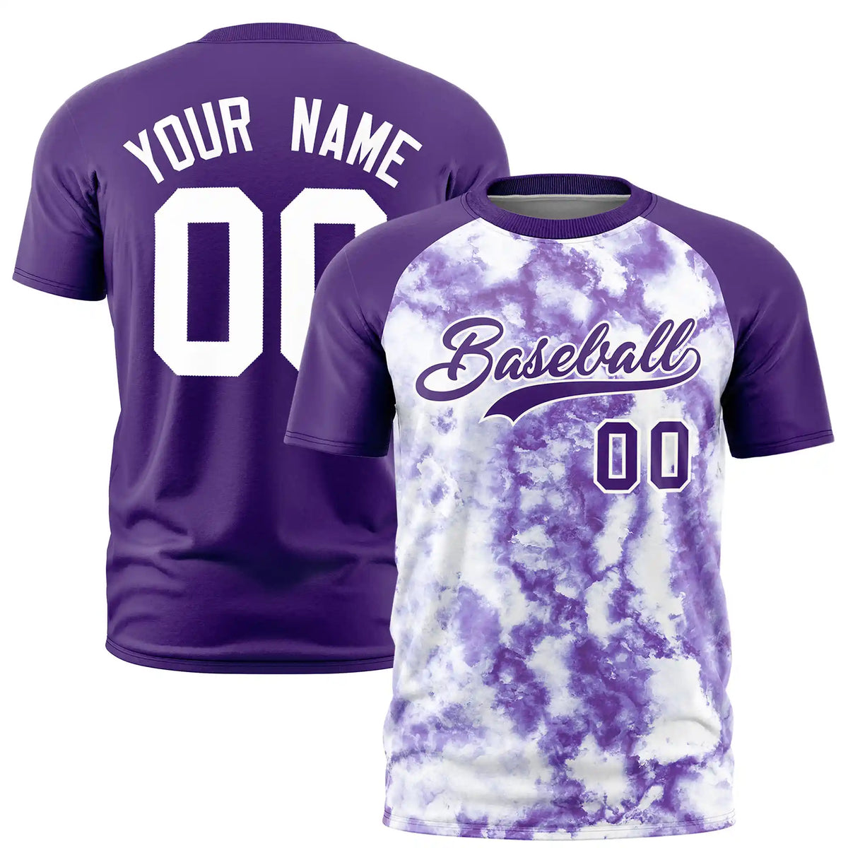 Custom Purple Splash-ink Style  Design  Performance T-Shirt