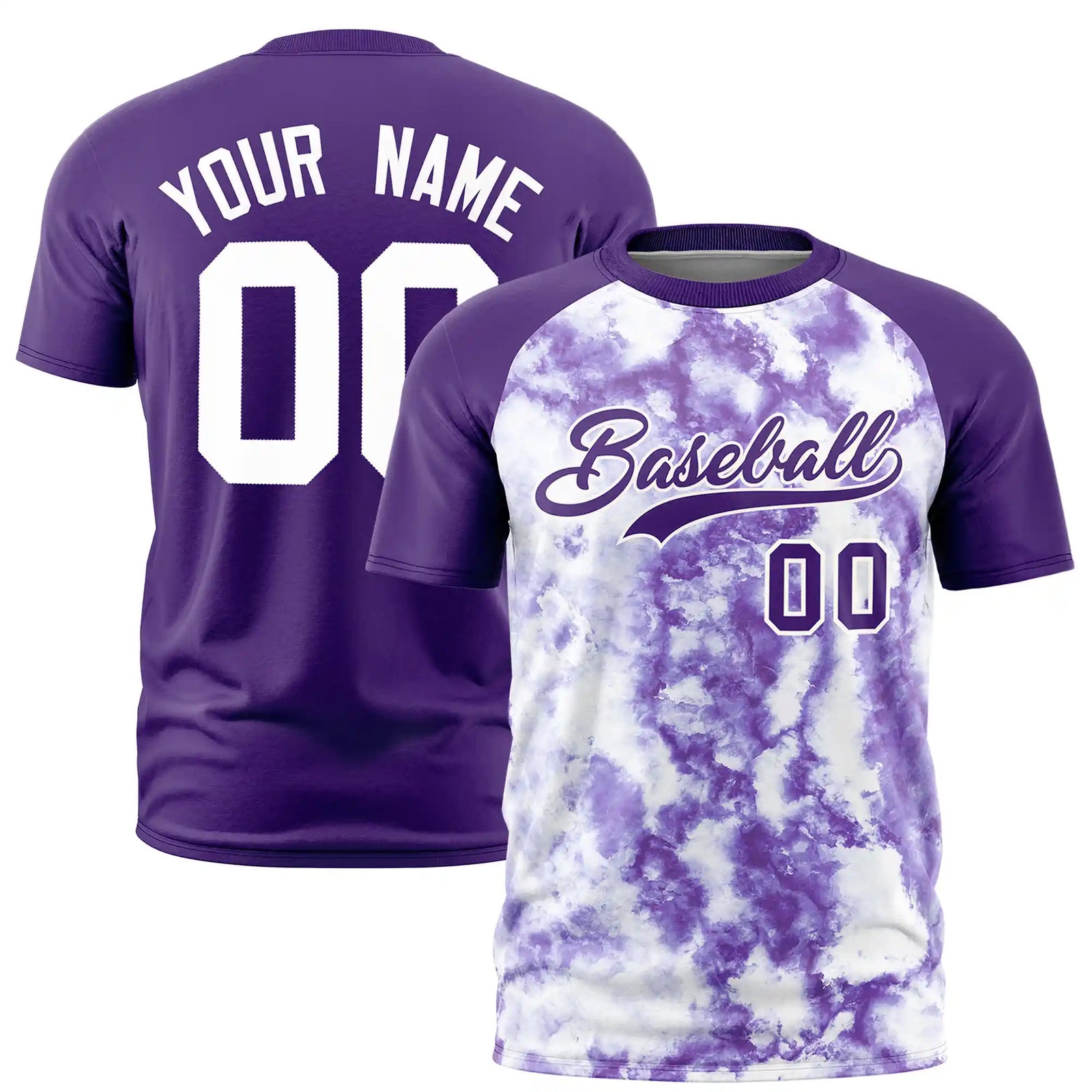 Custom Purple Splash-ink Style  Design  Performance T-Shirt