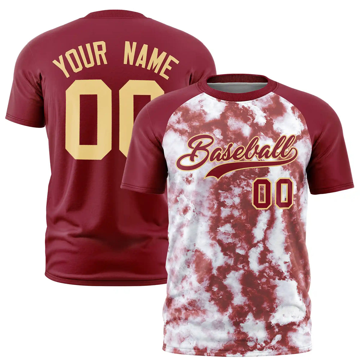 Custom Crimson Splash-ink Style  Design  Performance T-Shirt