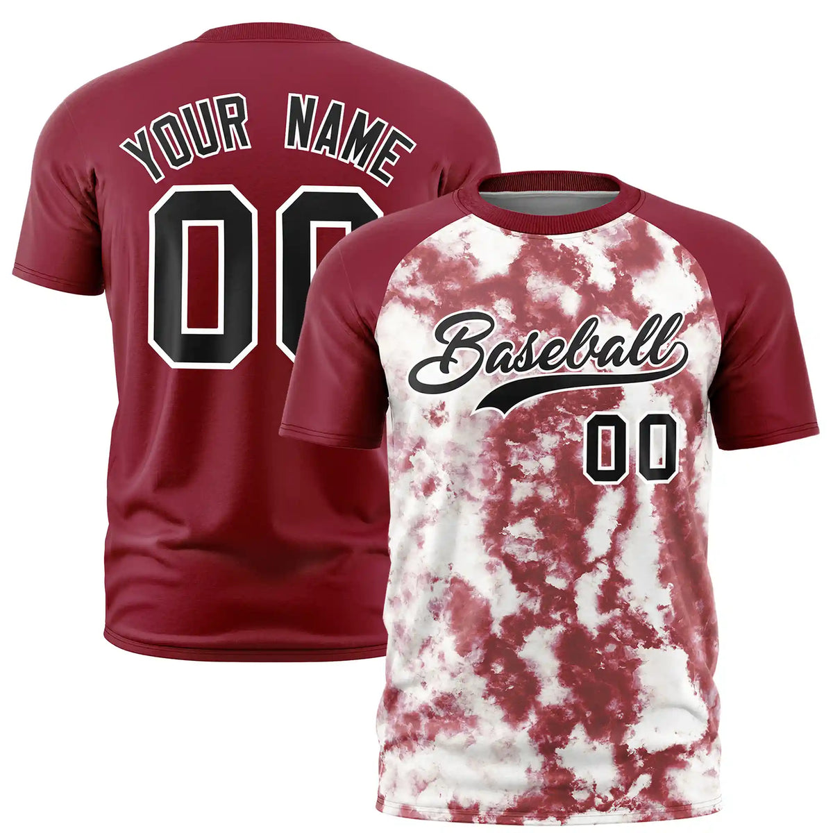 Custom Crimson Splash-ink Style  Design  Performance T-Shirt