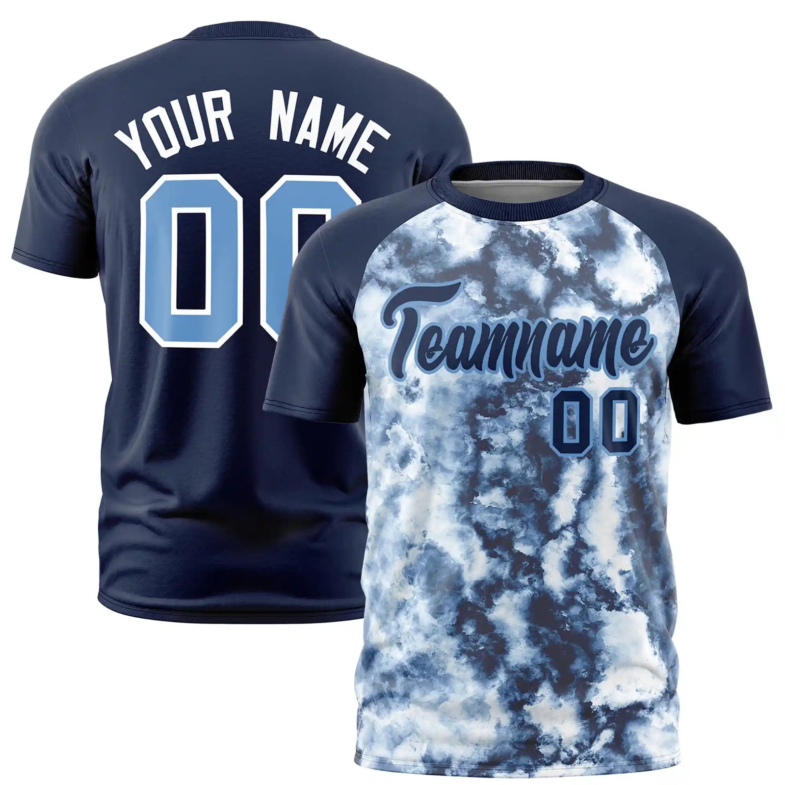 Custom Navy Splash-ink Style  Design  Performance T-Shirt